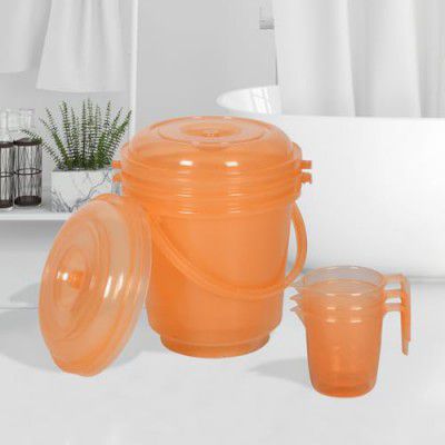 Urbane Home Set of 6 Bathroom Combo Set | 3 Piece Bucket-13 L & 3 Piece Mug-1100 ml Bathing Set