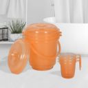 Urbane Home Set of 6 Bathroom Combo Set | 3 Piece Bucket-13 L & 3 Piece Mug-1100 ml Bathing Set...