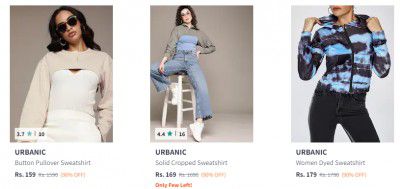 Urbanic Women's Clothing Upto 90% Off