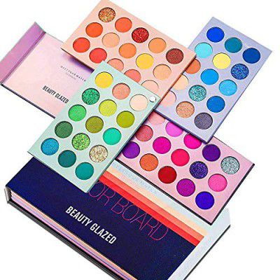 URBANMAC Eyeshadow Palette 60 Color Makeup Palette Highlighters Eye Make Up High Pigmented Professional Mattes & Shimmery Finish - Multicolor