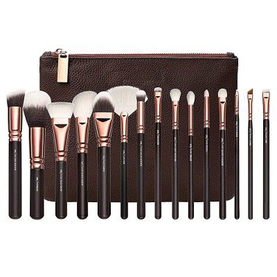 URBANMAC Makeup Cosmetics Brush Tool Rose Golden (Pack of 15)