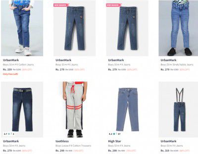 UrbanMark Kid's Jeans Starts ₹229