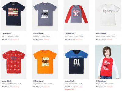 UrbanMark Kid's t-shirts Starts ₹99