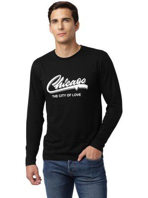 UrbanMark Mens Regular Fit Round Neck Full Sleeves Printed T Shirt