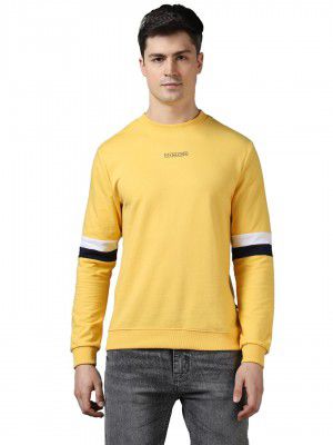 Urbano Fashion Men's Cotton Color Block Sweatshirt