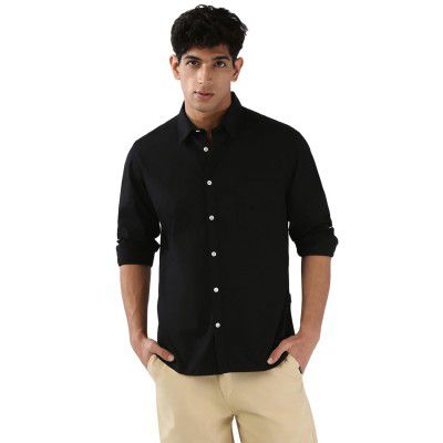 Urbano Fashion Men's Cotton Full Sleeve Regular Fit Casual Solid Shirt