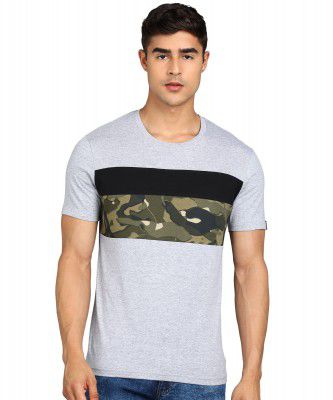 Urbano Fashion Men's Military Camouflage Printed Slim Fit Half Sleeve Cotton T-Shirt