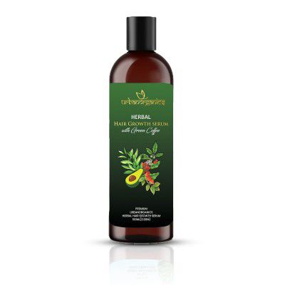 Urbanorganics Herbal Hair Growth Serum For Hairfall Control, Hair Smoothening, Softening100 ML (Green Coffee)