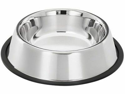 URBANPET Dog Bowl Anti Skid Round Stainless Steel Dog Bowl | Scratch Proof | Dog Food Bowl | Dog Feeding Bowl | Cat Bowl | Cat Feeding Bowl |for Cats, Dogs, Puppies and Kittens (850 ML) Pack of 1