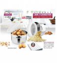 URBANSPOON By Silver Stainless Steel (Set of 2) Airtight Cookies Canister With Lid...