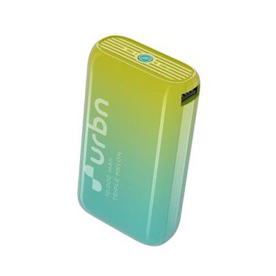 URBN 10000 mAh Nano Power Bank Juice Box Edition with EV-Batteries | 20W Fast Charging | Smallest Power Bank | Type C PD (Input& Output) (Triple Melon)