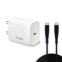 URBN 20W Type C Pd Charger with Type C to C Cable-50% Charge in 30 Mins...