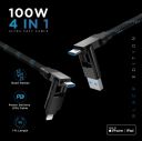URBN 4 in 1 Quad Cable 100W PD Type C to Lightning...