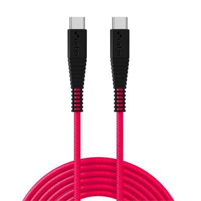 URBN 65W Fast Charging USB Type-C to Type-C Cable  - 5 Feet, Pink