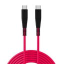 URBN 65W Fast Charging USB Type-C to Type-C Cable  - 5 Feet, Pink...