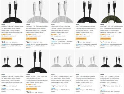 URBN Mobile Cables Starts ₹52 | Upto 90% Off