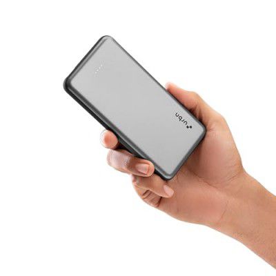 URBN Power Bank 10,000mAh Ultra Slim 12W | Dual Port Type C Input/Output - Grey