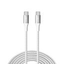 URBN Type-C to Type-C 3 Amp Fast Charging Data and Sync Cable Extra Tough Power Delivery 18W Compatible (4 Feet) 1.2M - White...
