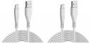 URBN Type-C USB 3.4 Amp | 25W Fast Charging Cable for Smartphone | Unbreakable Rugged & Nylon Braided | Quick Charge (QC) Compatible | Made in India | Length (5 Feet) - White (Pack of 2)...