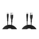 URBN Type-C USB 3.4 Amp | 25W Fast Charging Cable for Smartphone | Unbreakable Rugged & Nylon Braided | Quick Charge (QC) Compatible | Made in India | Length (5 Feet) - Black (Pack of 2)...