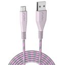 URBN USB Type-C 25w Ultra Fast Charging Cable - 5ft | Unbreakable Nylon Braided, Quick Charge (QC) Compatible | Charge & Data Transfer | Rugged C-Type Cable for All Devices - Designer Pink...
