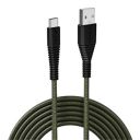 URBN USB Type-C 3.4A Fast Charging Cable (5ft) - Unbreakable Nylon Braided, Quick Charge Compatible with Samsung, OnePlus, and All C Type Devices - Charge & Data Transfer - Rugged Cable - Camo...