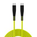 URBN Usb Type-C To Type-C Cable | 65W Fast Charging Pd, Data Transfer | Unbreakable Nylon Braided, Made For iPhone 15, Smartphones, Laptops, Macbooks | 5Ft - Neon, Green...
