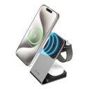 URBN Wireless Charger 3 in 1 Magnetic Mag-Safe Charging Metal Stand for iPhone  9/8/7/6/5/4/SE...