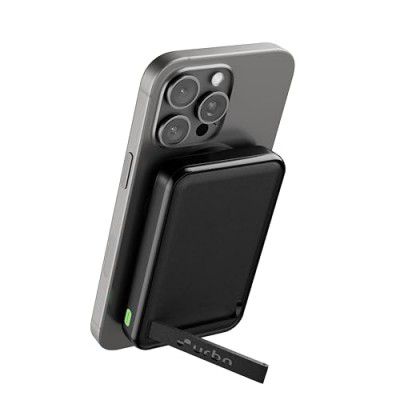 URBN Wireless Power Bank for iPhone, 10000mAh MagSafe Charging with Stand, 22.5W (Black)