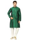 Uri and MacKenzie Silk Blend Kurta & White Churidar Pyjama Set...