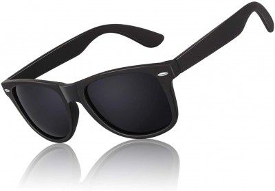 US DESIRE Matte Black Wayfarer Lover Unisex-Adult Polarized Full Rim Sunglasses