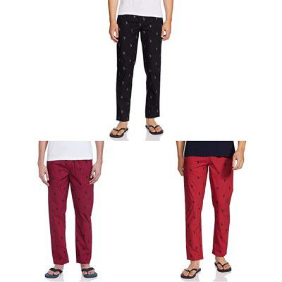 US Polo Association Mens Cotton Lounge Bottom (Pack of 3)
