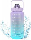 US1984 Sport Gallon Water Bottle, BPA Free Gym Bottle, Motivational Bottle with Straw 2000 ml Bottle (Pack of 1, Purple, Blue, Plastic, Silicone)...