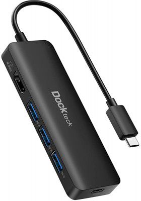 USB C HUB 4K 60Hz, Dockteck USB-C Multiport Adapter 5 in 1 with 4K HDMI