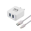 USB Charger,FLiX (Beetel) Bolt 2.4 Dual Poart,5V/2.4A USB Wall Charger Fast Charging...