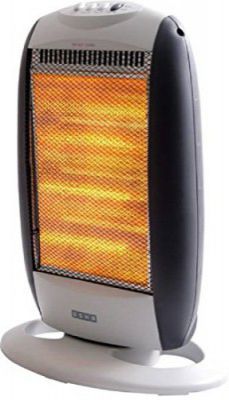 USHA 3303-ISI Halogen Heater with Oscillation Function (White, 1200 Watts)