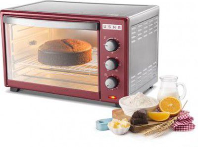 USHA 42-Litre Oven Toaster Grill (OTG) (OTGW3642RCSS, Wine & Matte Black)