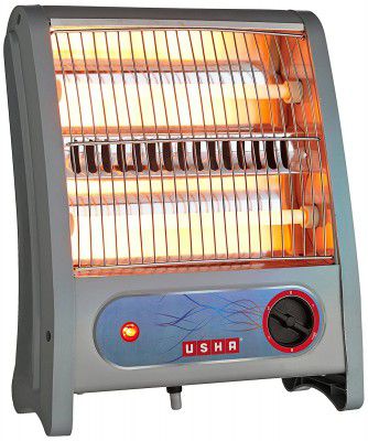 Usha 800 Watts Quartz Glass Tube Room Heater (Safety Tip Over Protection, QH 3002, Silver)