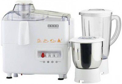 USHA 8956 450 W Mixer Grinder (JMG -3345 | 2 Jars | White)