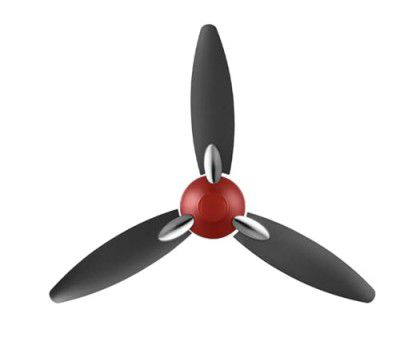 USHA Bloom Daffodil 1250mm|BEE Star Rated | Goodbye Dust Ceiling Fan | 2 Year Warranty | (Sparkle Red and Black) Pack of 1
