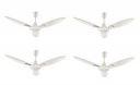 Usha Bloom Magnolia Goodbye Dust Ceiling Fan 1250mm, pack of (4, Sparkle White)...