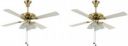 USHA Fontana Lotus gold pack of 2 1230 mm 4 Blade Ceiling Fan ...