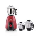 Usha Powerspin 750 Watt Mixer Grinder, 3 Stainless Steel Jars with handle (Maroon & Black) with 2 years Product Warranty & 5 Years Motor Warranty...