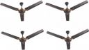 USHA Racer Chrome PACK OF 4 1200 mm 3 Blade Ceiling Fan  ...