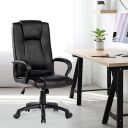 USHA SHRIRAM Executive Office Chair |Desk Chairs for Home & Office Use| Conference Room Chair |Leatherette Chair With Padded Armrests & Back| Lift Lock Tilt Mechanism| Computer & Gaming Chairs - Black...