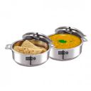 USHA SHRIRAM Stainless Steel Insulated Casserole | Double Wall Insulation, Heat Retaining Body & Easy Lock Lid Mechanism | Wobble Free Base, Glossy Durable & Easy to Clean (2L - 2Pcs)...