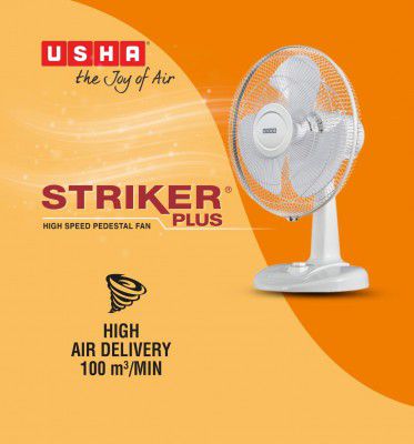 USHA Striker Plus Table Fan | 400MM  100% Copper Motor