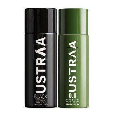 Ustraa Deodorant Black & O.G Body Spray Duo – 150ml Each (Pack of 2)