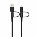 UTRAX 4-in-1 Type-C & Lightning Cable with 60W Fast Charging, Compatible with All Type-C and Lightning Devices...