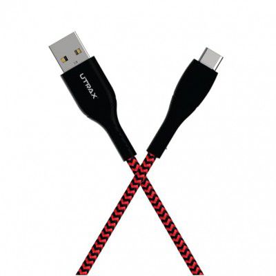 UTRAX Unbreakable 65W Fast Charging 1M Braided Type C Cable for Smartphones, Tablets and Other Type C Devices (Green)
